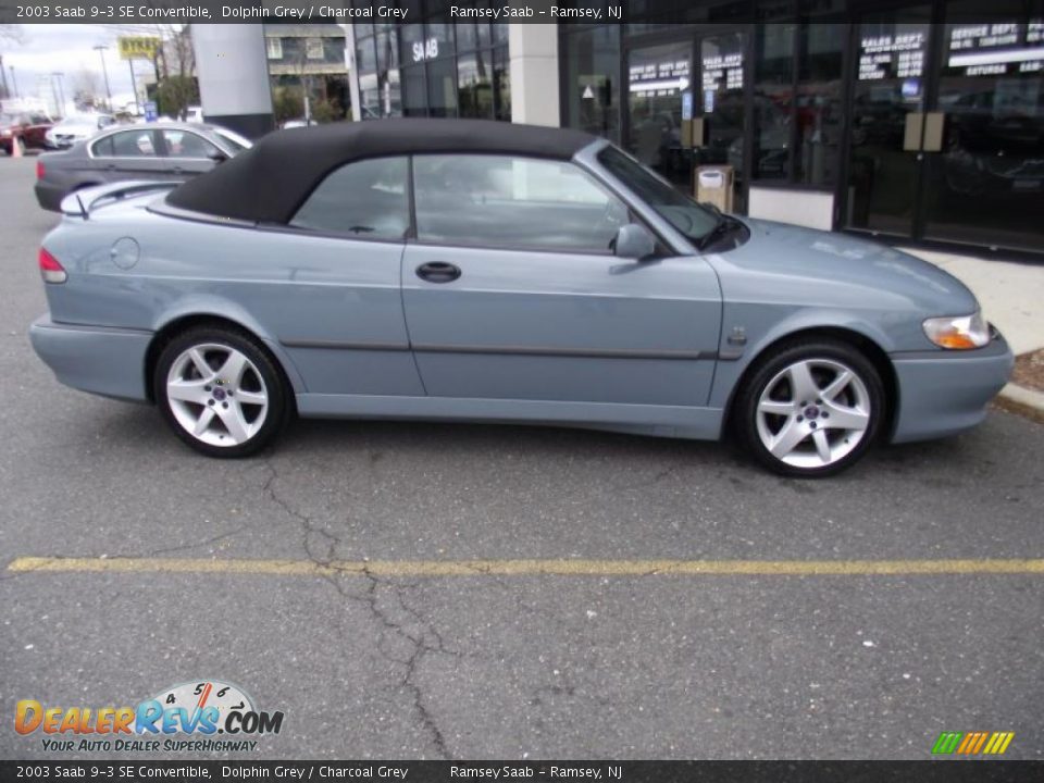 2003 Saab 9-3 SE Convertible Dolphin Grey / Charcoal Grey Photo #2