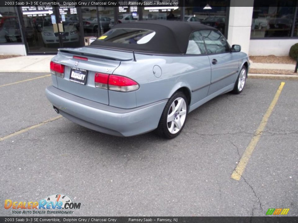 2003 Saab 9-3 SE Convertible Dolphin Grey / Charcoal Grey Photo #3