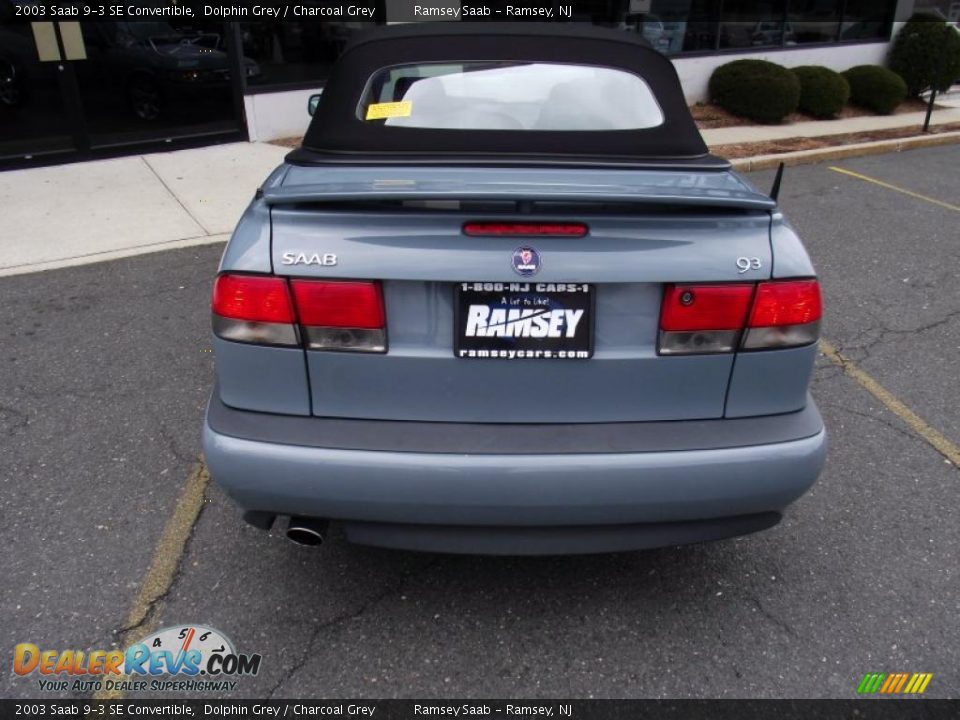 2003 Saab 9-3 SE Convertible Dolphin Grey / Charcoal Grey Photo #4