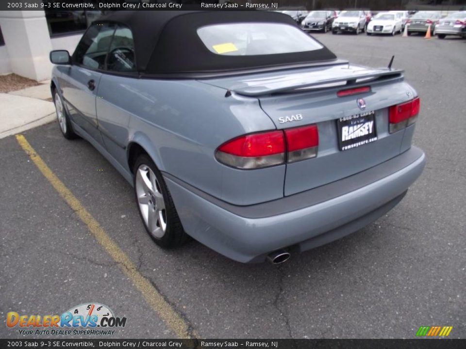 2003 Saab 9-3 SE Convertible Dolphin Grey / Charcoal Grey Photo #5