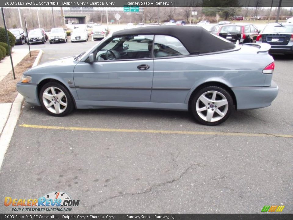 2003 Saab 9-3 SE Convertible Dolphin Grey / Charcoal Grey Photo #6