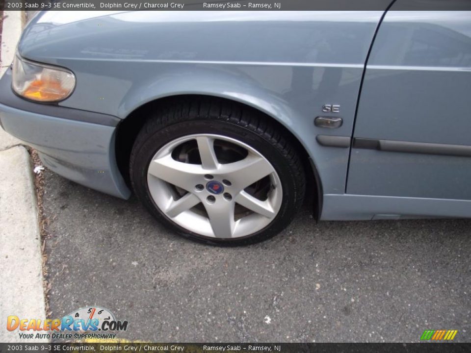 2003 Saab 9-3 SE Convertible Dolphin Grey / Charcoal Grey Photo #7