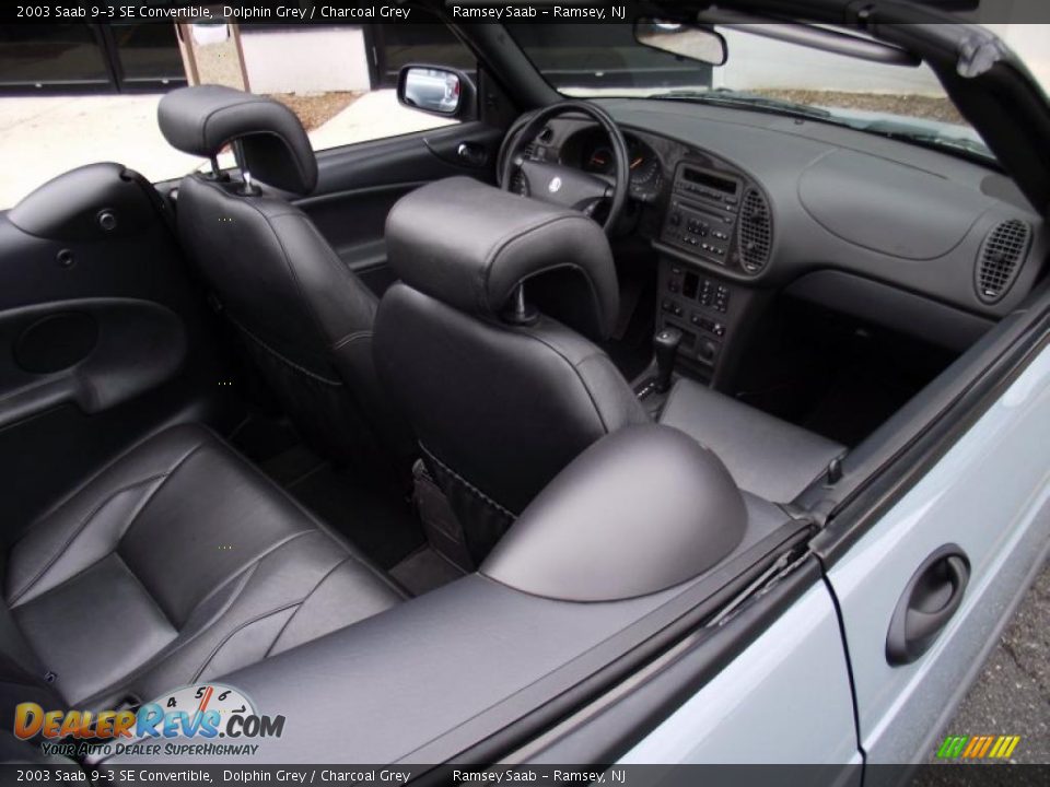 2003 Saab 9-3 SE Convertible Dolphin Grey / Charcoal Grey Photo #11