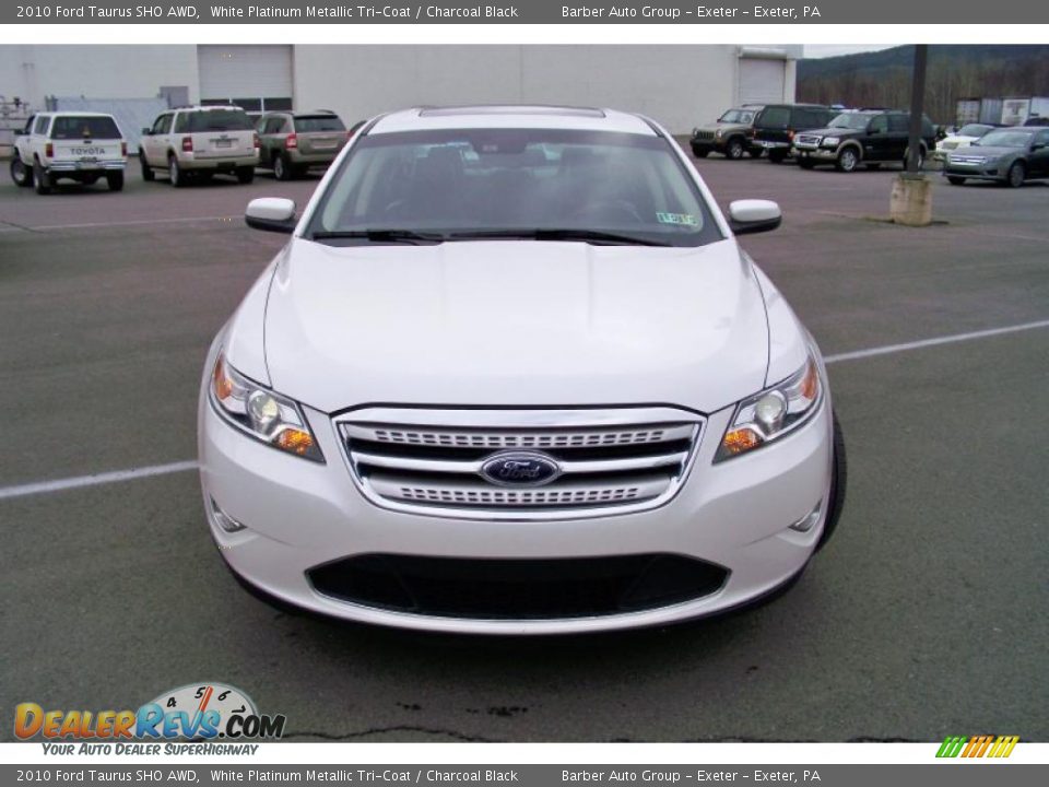 2010 Ford Taurus SHO AWD White Platinum Metallic Tri-Coat / Charcoal Black Photo #2