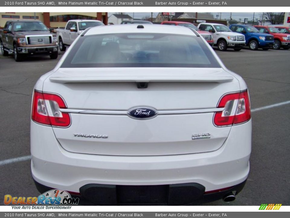 2010 Ford Taurus SHO AWD White Platinum Metallic Tri-Coat / Charcoal Black Photo #6