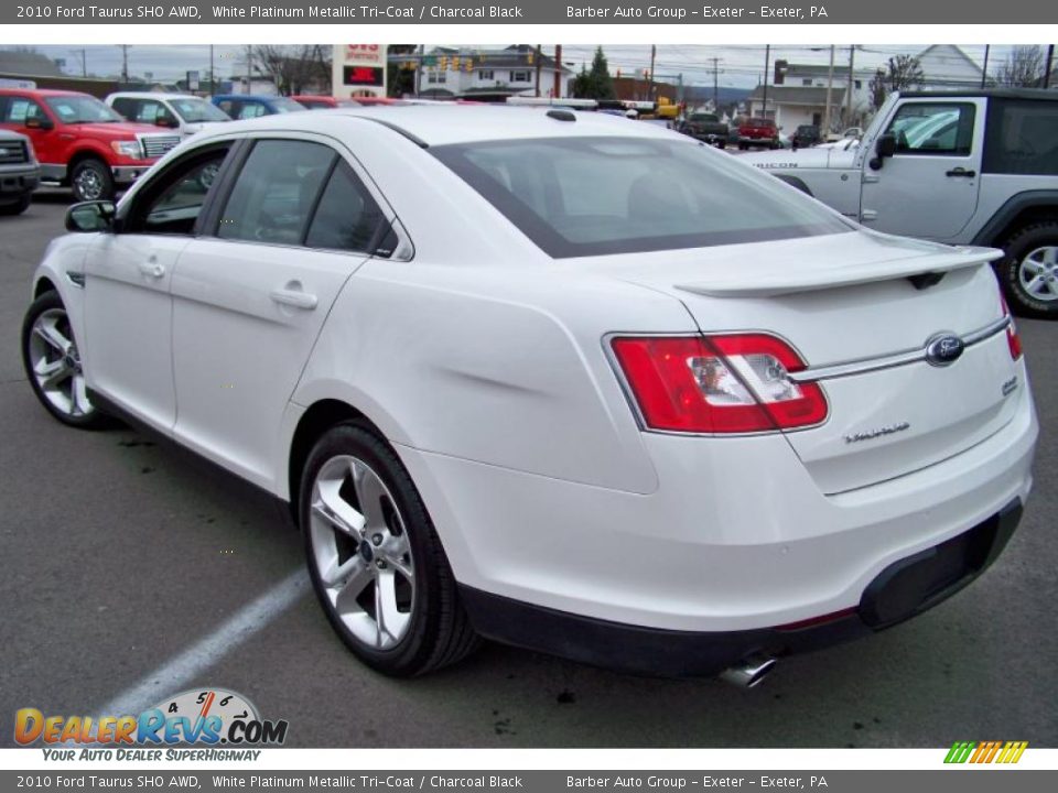 2010 Ford Taurus SHO AWD White Platinum Metallic Tri-Coat / Charcoal Black Photo #7