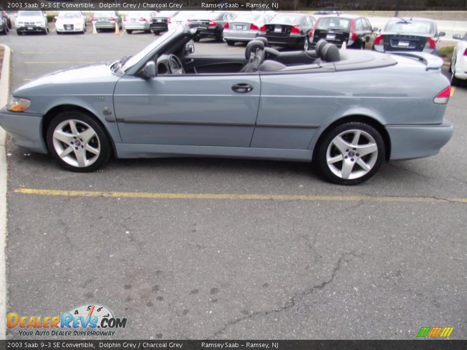 2003 Saab 9-3 SE Convertible Dolphin Grey / Charcoal Grey Photo #17