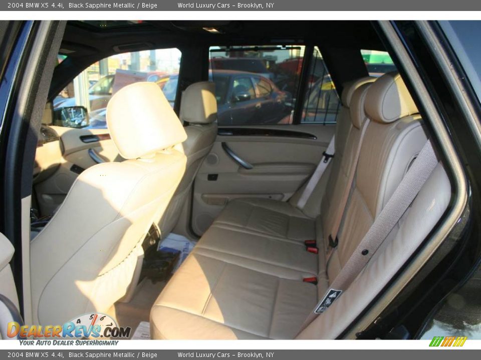 2004 BMW X5 4.4i Black Sapphire Metallic / Beige Photo #13