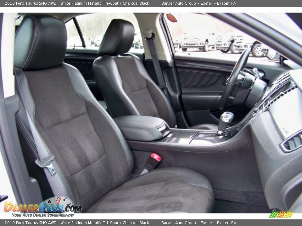 2010 Ford Taurus SHO AWD White Platinum Metallic Tri-Coat / Charcoal Black Photo #20
