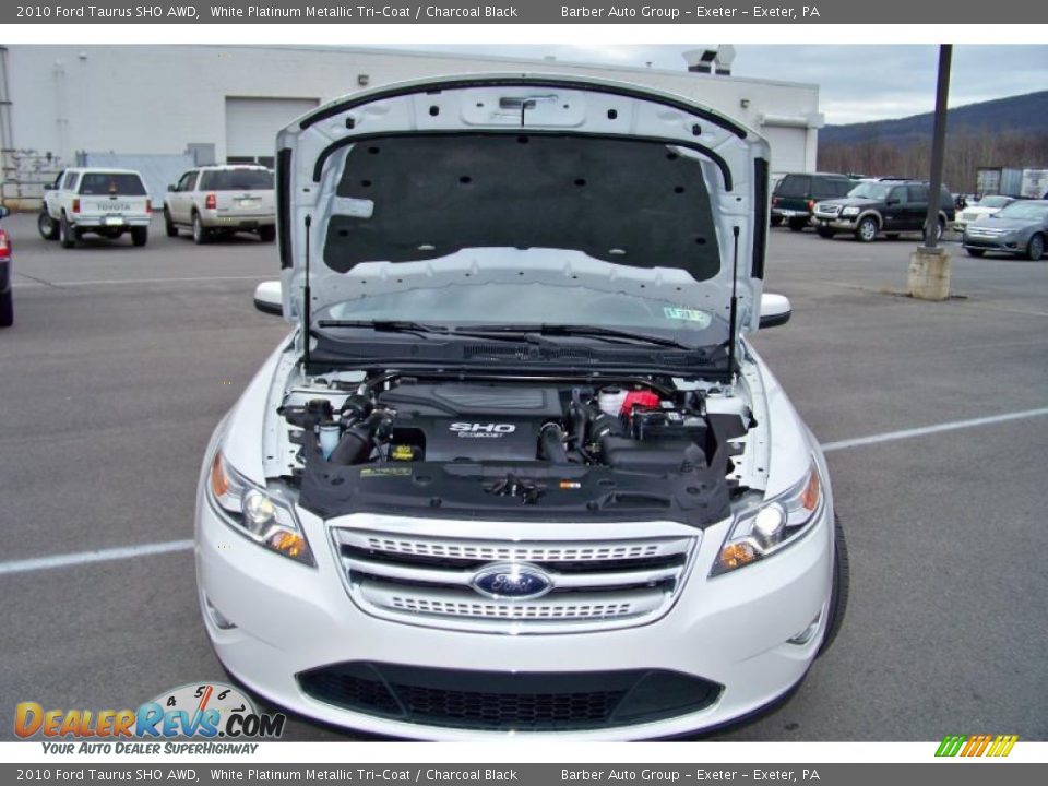 2010 Ford Taurus SHO AWD White Platinum Metallic Tri-Coat / Charcoal Black Photo #26