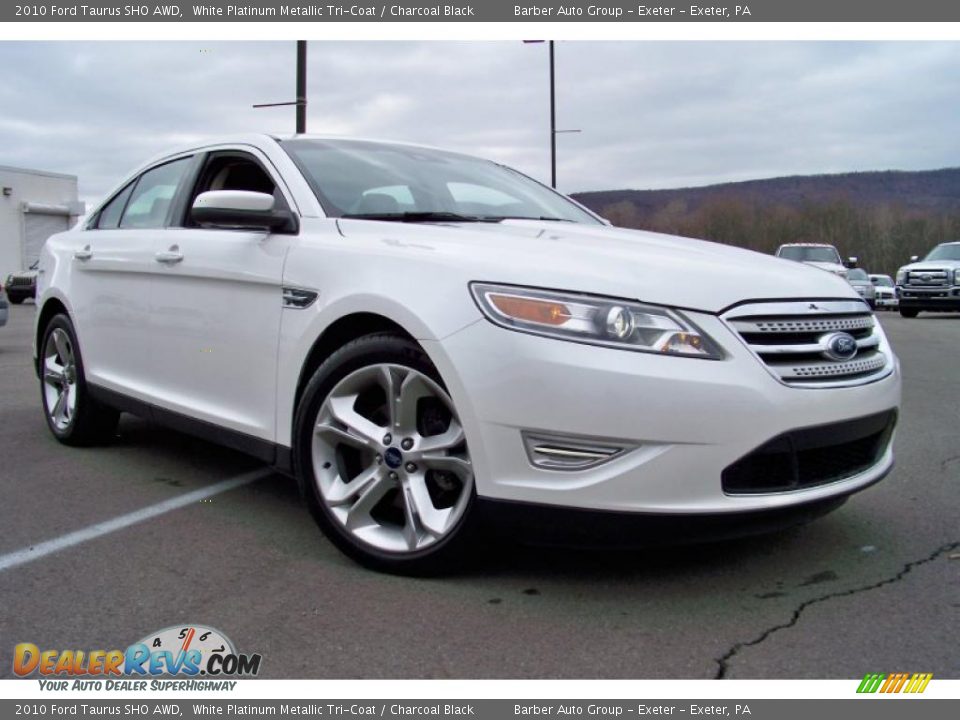 White Platinum Metallic Tri-Coat 2010 Ford Taurus SHO AWD Photo #28