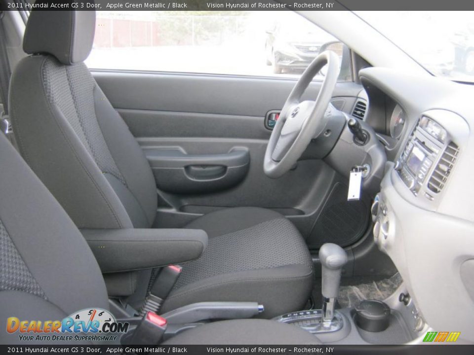 Black Interior - 2011 Hyundai Accent GS 3 Door Photo #7