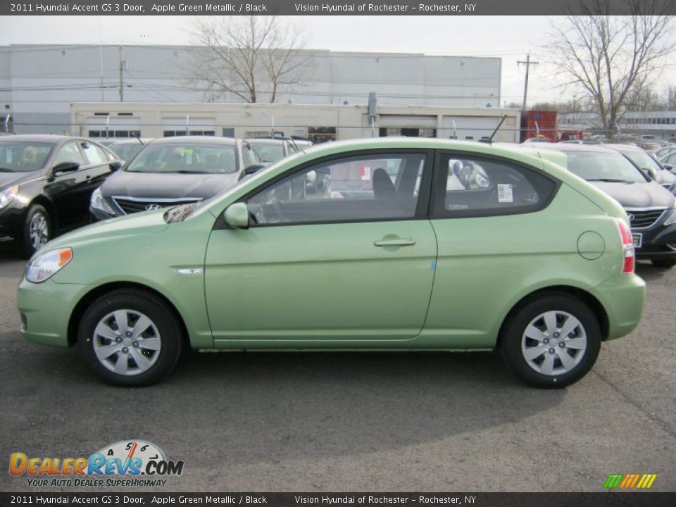 Apple Green Metallic 2011 Hyundai Accent GS 3 Door Photo #12