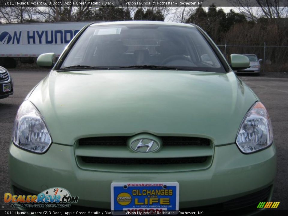2011 Hyundai Accent GS 3 Door Apple Green Metallic / Black Photo #16
