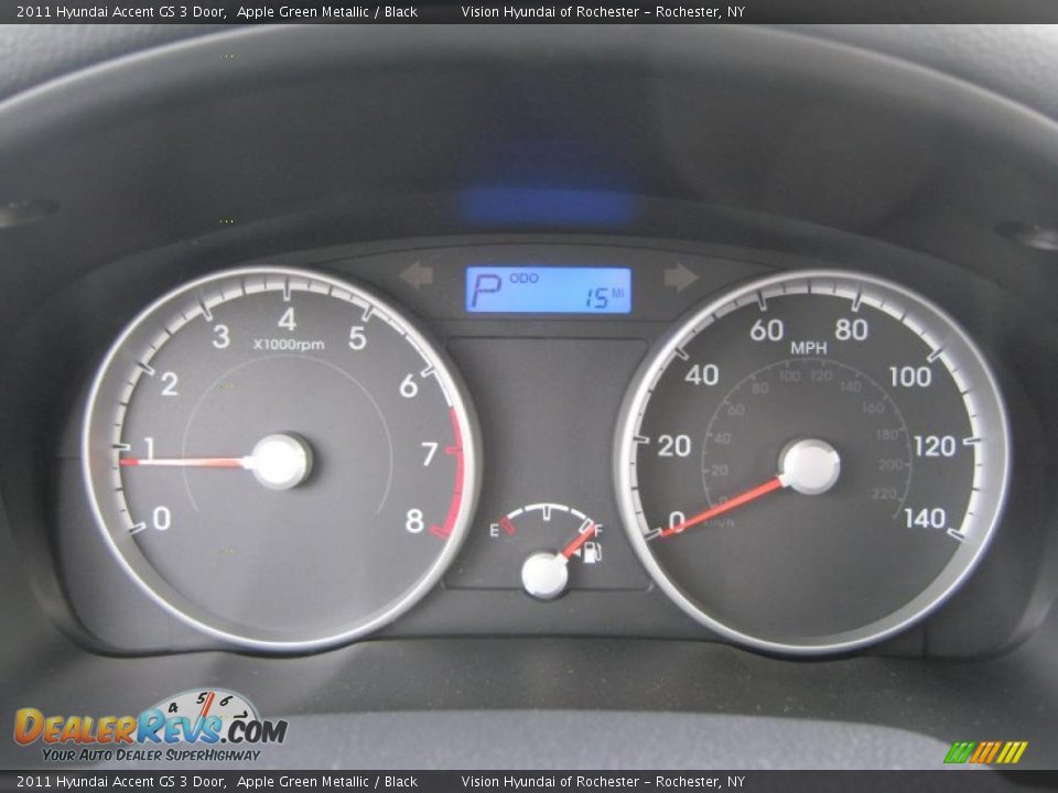 2011 Hyundai Accent GS 3 Door Gauges Photo #24