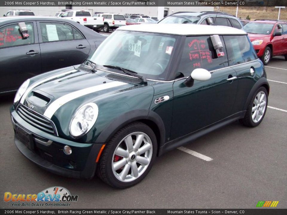 2006 Mini Cooper S Hardtop British Racing Green Metallic / Space Gray/Panther Black Photo #2