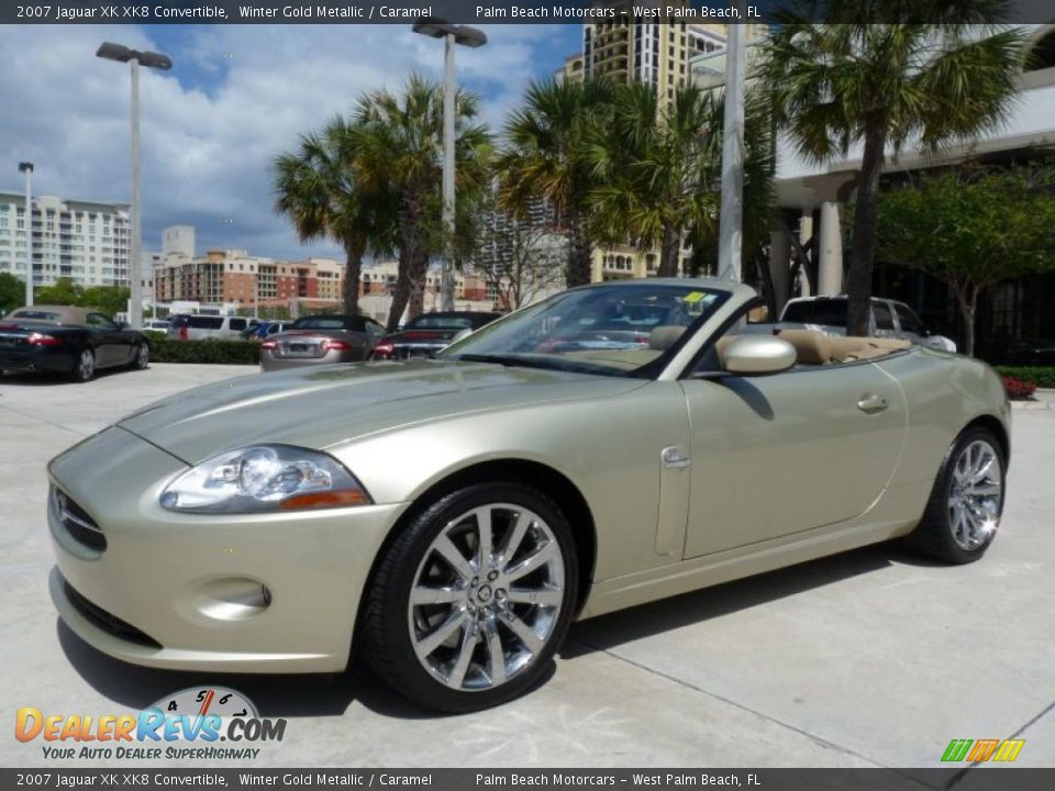 Winter Gold Metallic 2007 Jaguar XK XK8 Convertible Photo #3