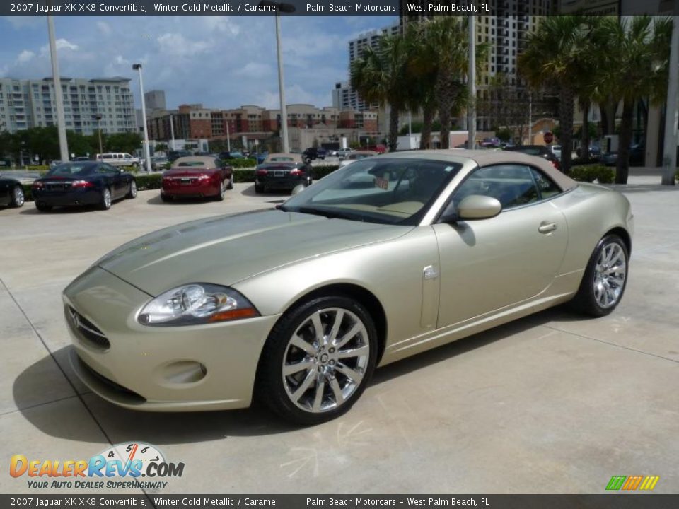 Winter Gold Metallic 2007 Jaguar XK XK8 Convertible Photo #4