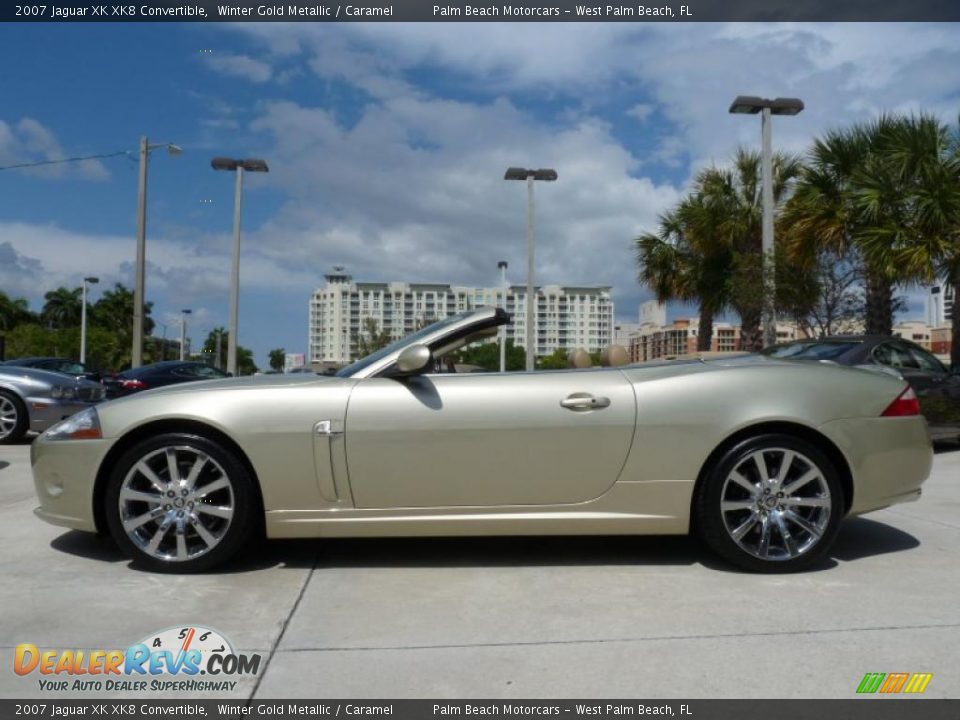 Winter Gold Metallic 2007 Jaguar XK XK8 Convertible Photo #5