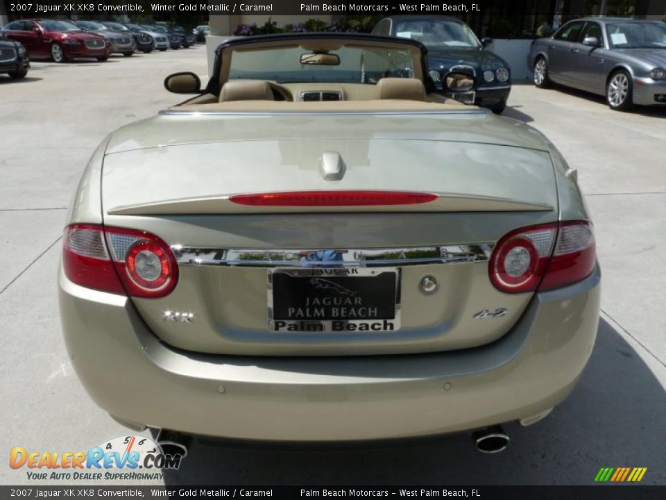 2007 Jaguar XK XK8 Convertible Winter Gold Metallic / Caramel Photo #7