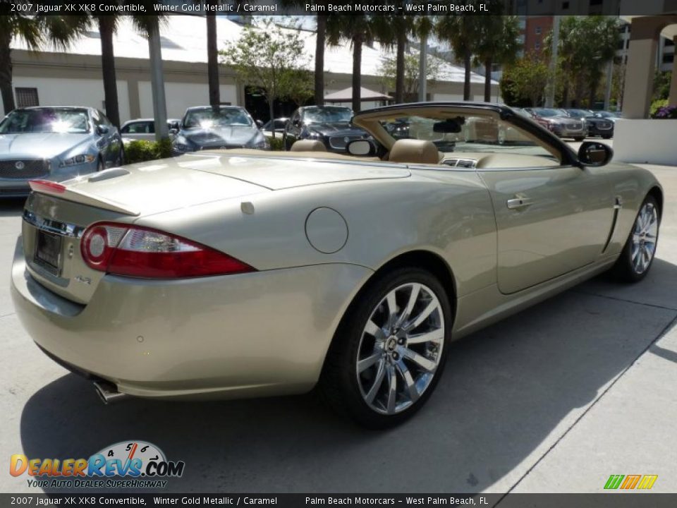 2007 Jaguar XK XK8 Convertible Winter Gold Metallic / Caramel Photo #8