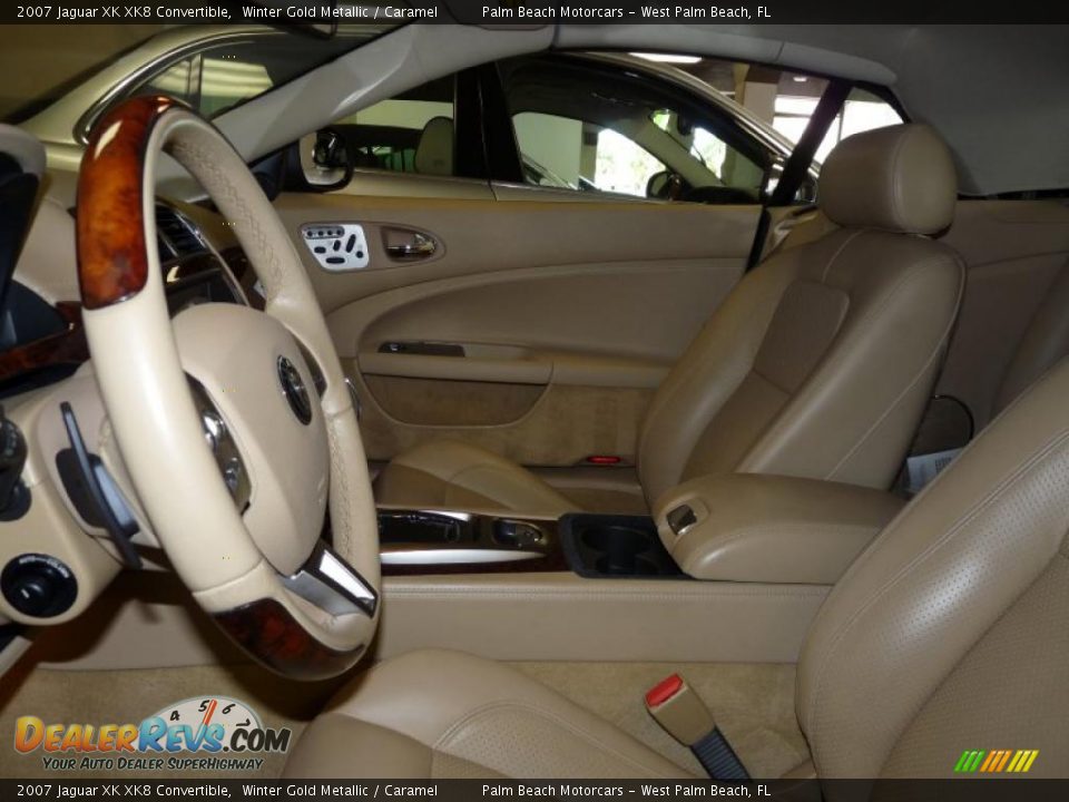 2007 Jaguar XK XK8 Convertible Winter Gold Metallic / Caramel Photo #17