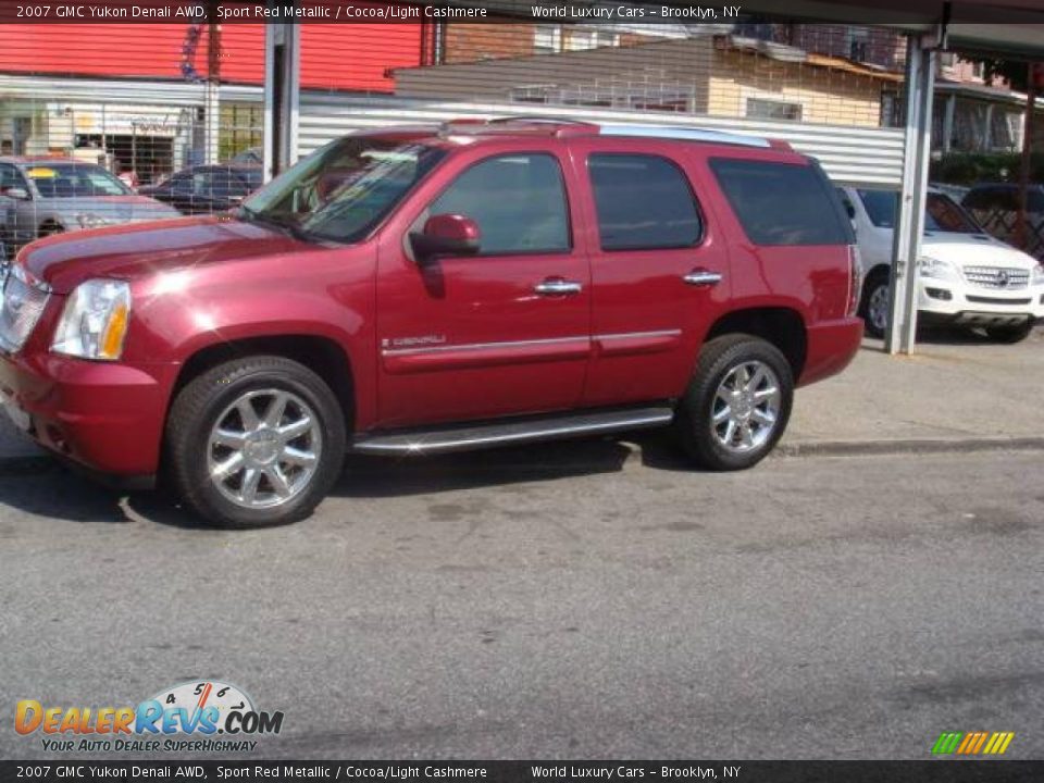 2007 GMC Yukon Denali AWD Sport Red Metallic / Cocoa/Light Cashmere Photo #3