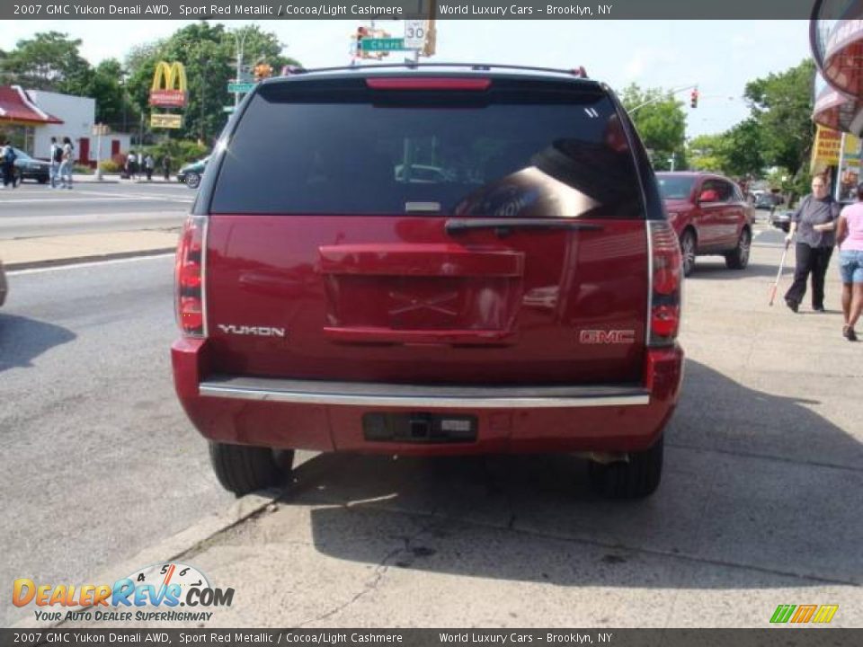2007 GMC Yukon Denali AWD Sport Red Metallic / Cocoa/Light Cashmere Photo #8