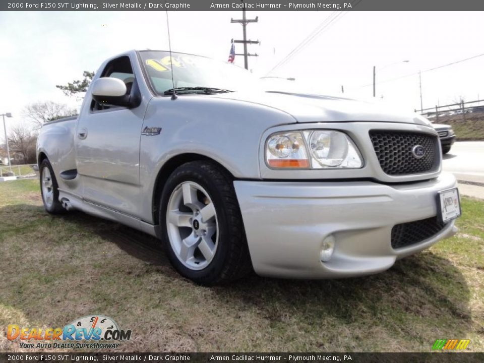 2000 Ford F150 SVT Lightning Silver Metallic / Dark Graphite Photo #5