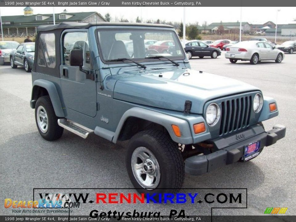 1998 Jeep Wrangler SE 4x4 Bright Jade Satin Glow / Gray Photo #1