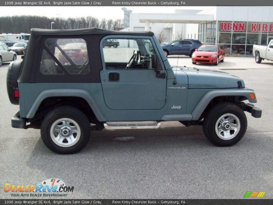 1998 Jeep Wrangler SE 4x4 Bright Jade Satin Glow / Gray Photo #3
