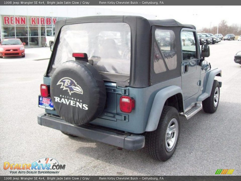 1998 Jeep Wrangler SE 4x4 Bright Jade Satin Glow / Gray Photo #10