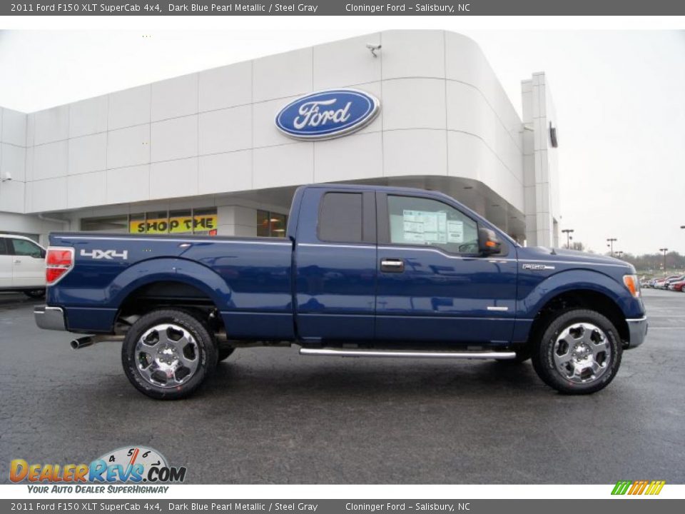 Dark Blue Pearl Metallic 2011 Ford F150 XLT SuperCab 4x4 Photo #2