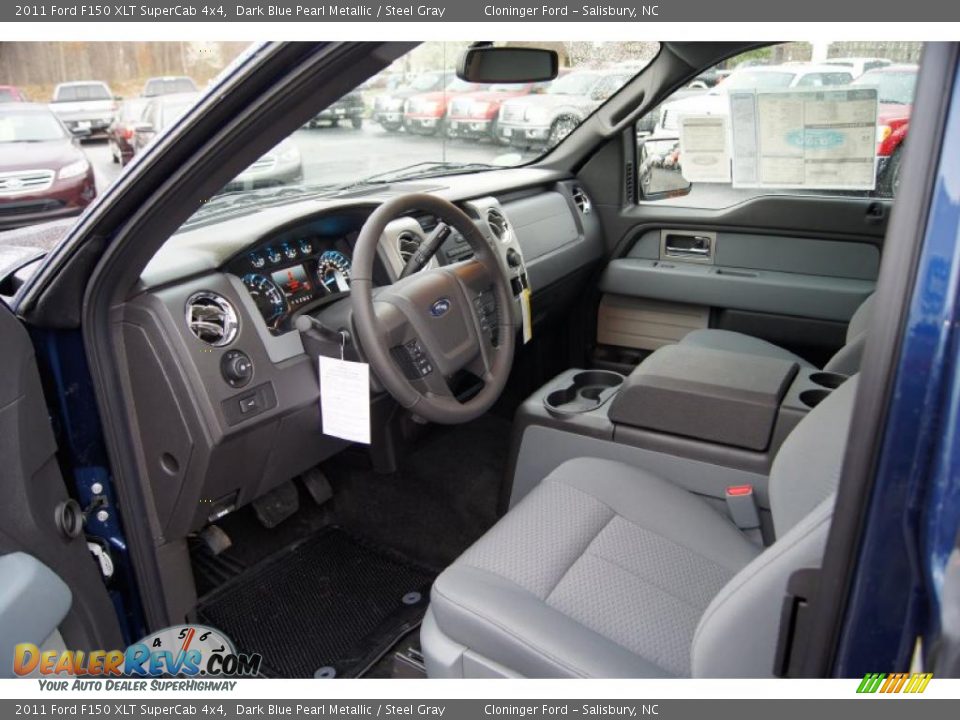 Steel Gray Interior - 2011 Ford F150 XLT SuperCab 4x4 Photo #23