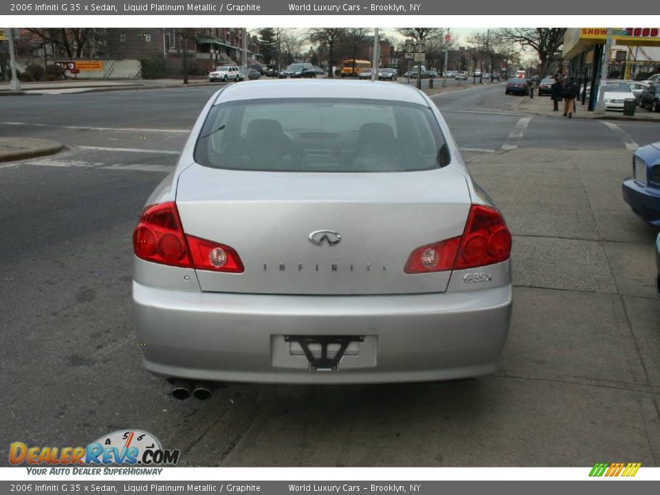 2006 Infiniti G 35 x Sedan Liquid Platinum Metallic / Graphite Photo #4