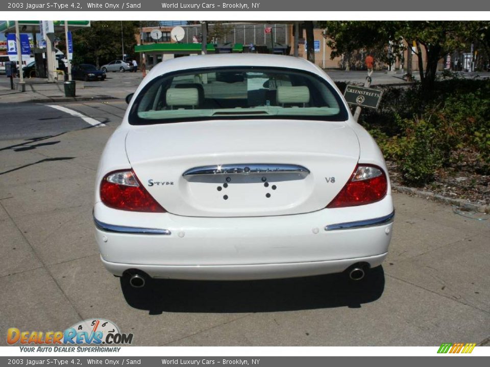 2003 Jaguar S-Type 4.2 White Onyx / Sand Photo #3