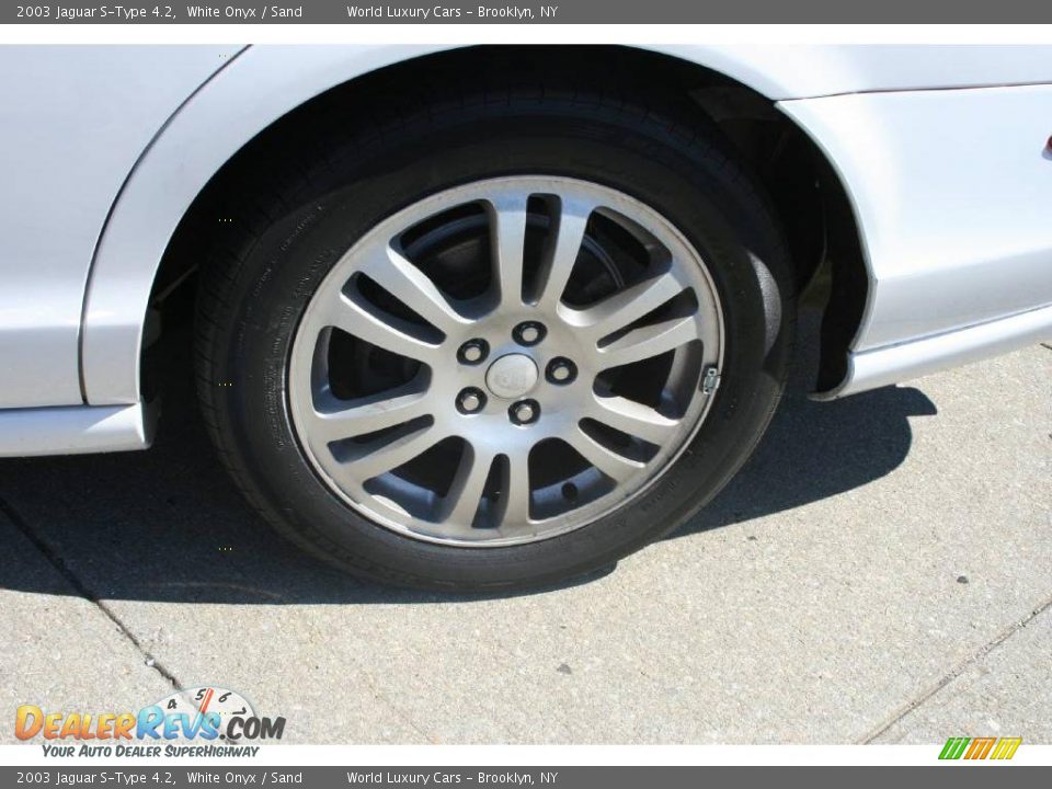 2003 Jaguar S-Type 4.2 White Onyx / Sand Photo #6