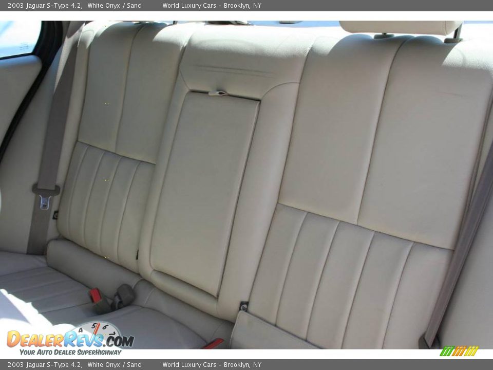 2003 Jaguar S-Type 4.2 White Onyx / Sand Photo #9