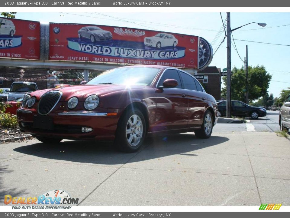 2003 Jaguar S-Type 3.0 Carnival Red Metallic / Sand Photo #1