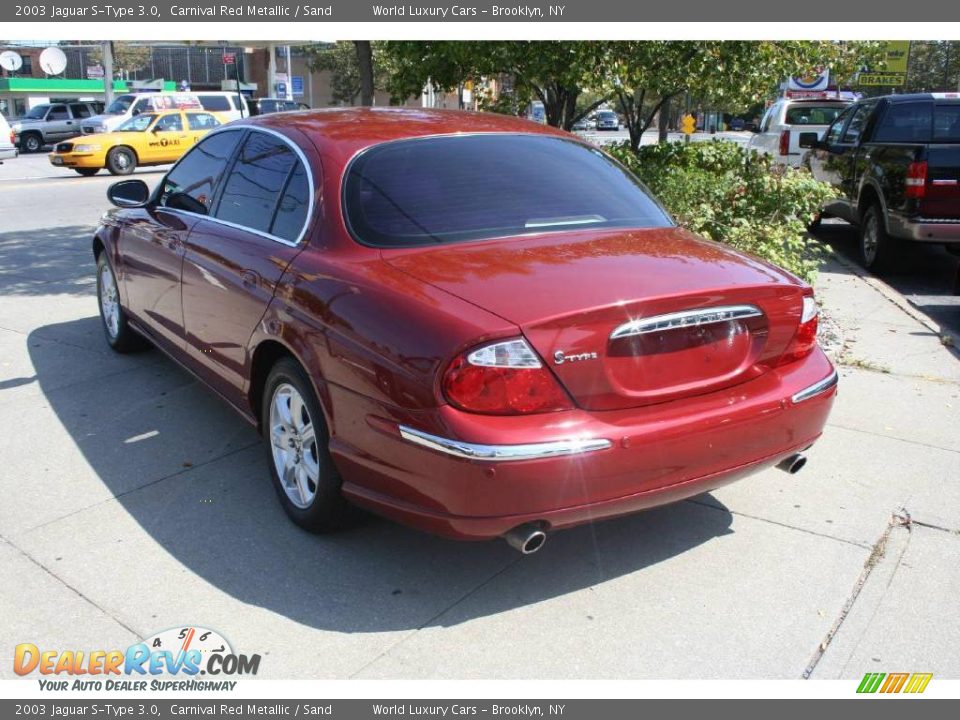2003 Jaguar S-Type 3.0 Carnival Red Metallic / Sand Photo #3