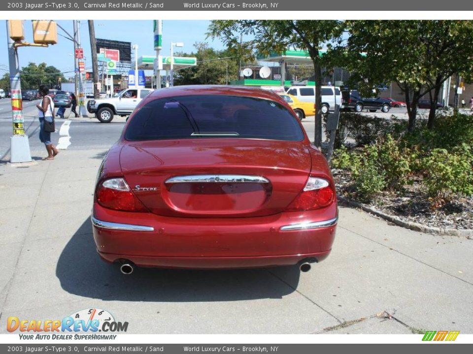 2003 Jaguar S-Type 3.0 Carnival Red Metallic / Sand Photo #4
