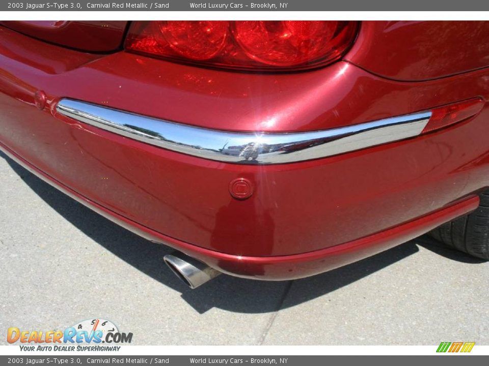 2003 Jaguar S-Type 3.0 Carnival Red Metallic / Sand Photo #5