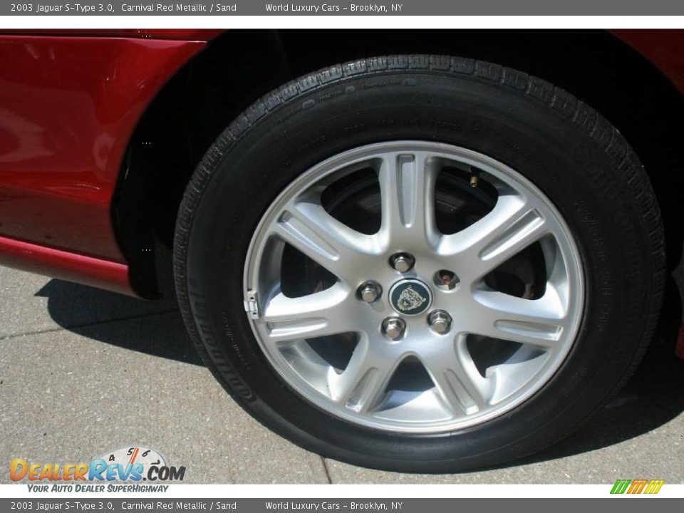 2003 Jaguar S-Type 3.0 Carnival Red Metallic / Sand Photo #7