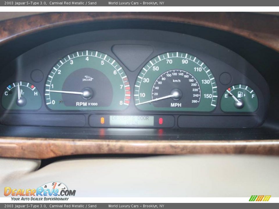 2003 Jaguar S-Type 3.0 Carnival Red Metallic / Sand Photo #13