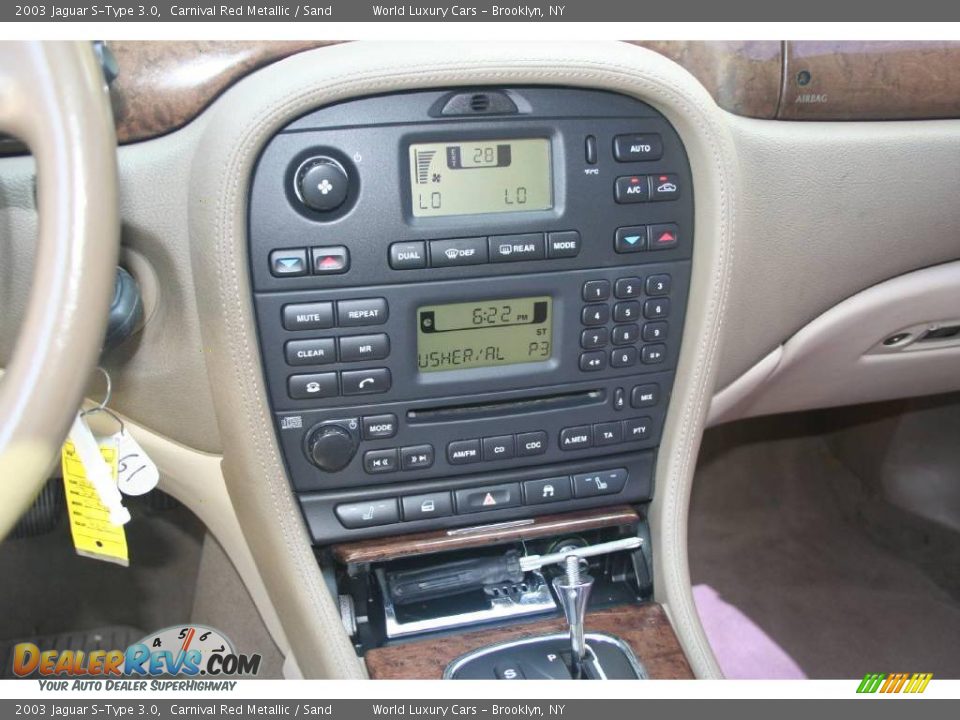 2003 Jaguar S-Type 3.0 Carnival Red Metallic / Sand Photo #14
