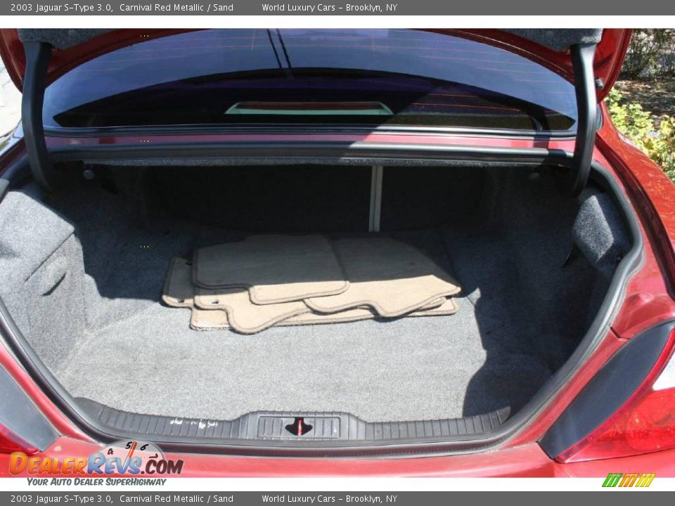 2003 Jaguar S-Type 3.0 Carnival Red Metallic / Sand Photo #15