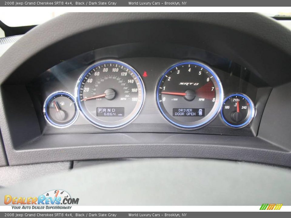 2008 Jeep Grand Cherokee SRT8 4x4 Black / Dark Slate Gray Photo #11