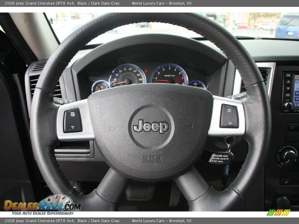 2008 Jeep Grand Cherokee SRT8 4x4 Black / Dark Slate Gray Photo #12