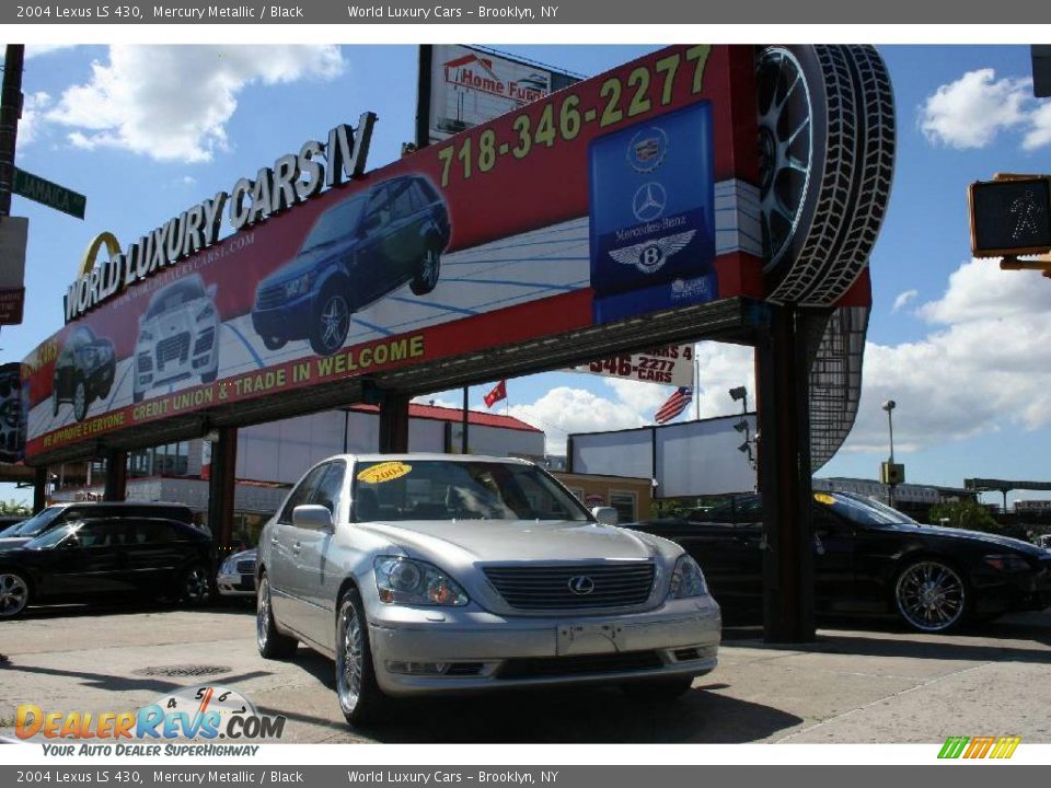 2004 Lexus LS 430 Mercury Metallic / Black Photo #1