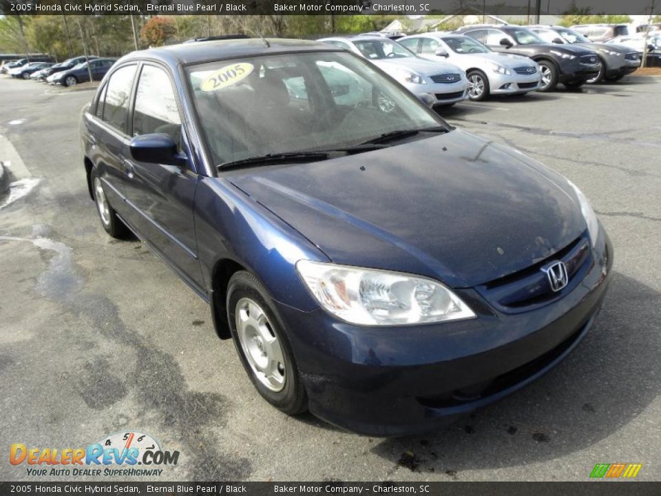 2005 Honda Civic Hybrid Sedan Eternal Blue Pearl / Black Photo #1